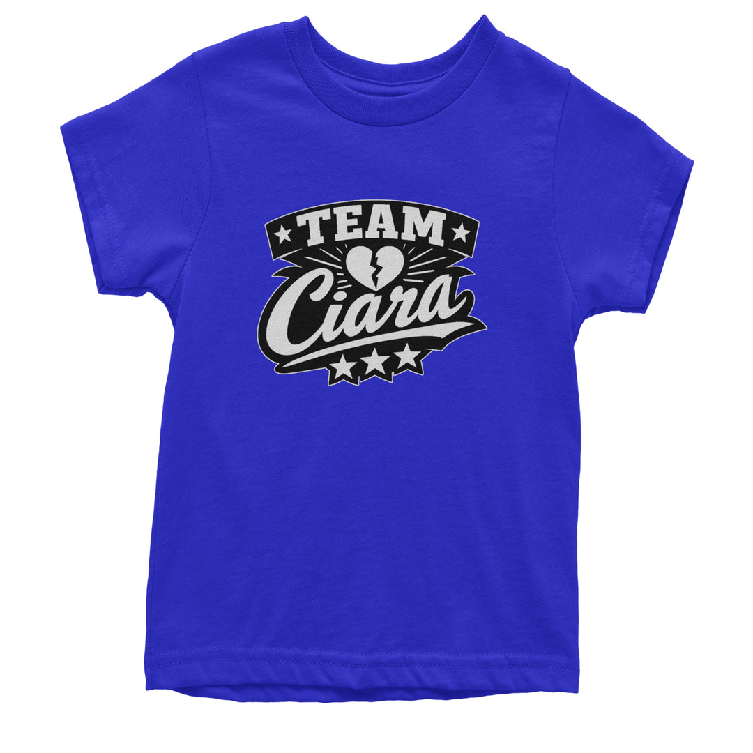 Team Ciara Scamanda Broken Heart Youth T-shirt Royal Blue