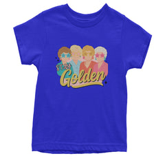 Stay Golden Girls Retro Youth T-shirt Royal Blue