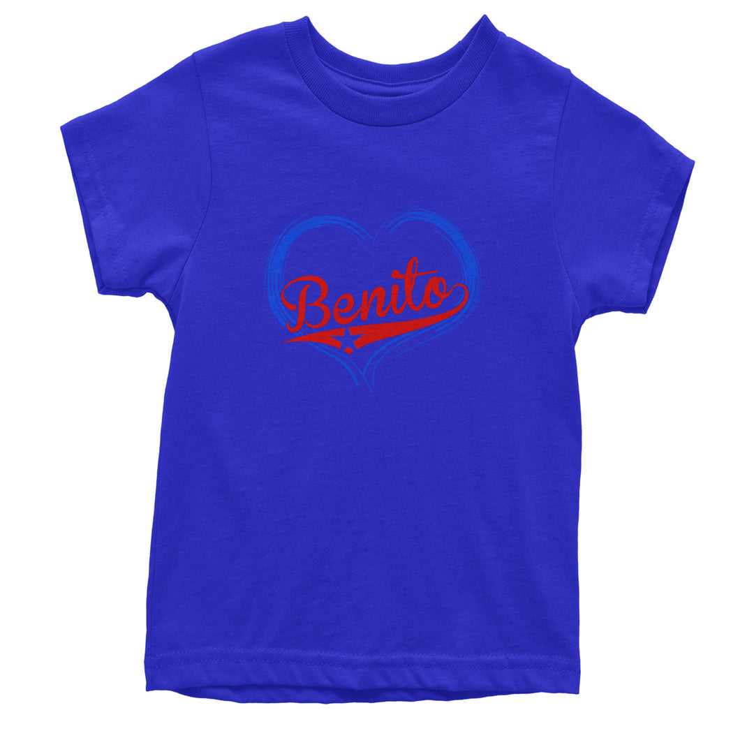 Benito Heart Puerto Rico Youth T-shirt Royal Blue