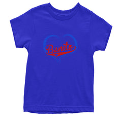 Benito Heart Puerto Rico Youth T-shirt Royal Blue