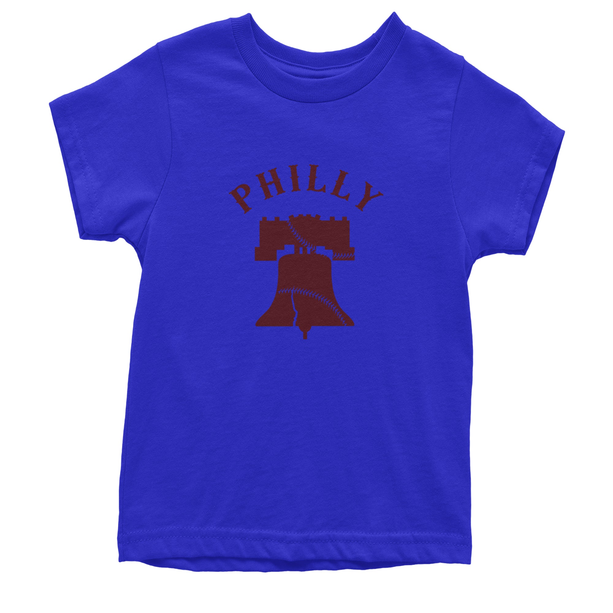Philly Cracked Liberty Bell Youth T-shirt Royal Blue