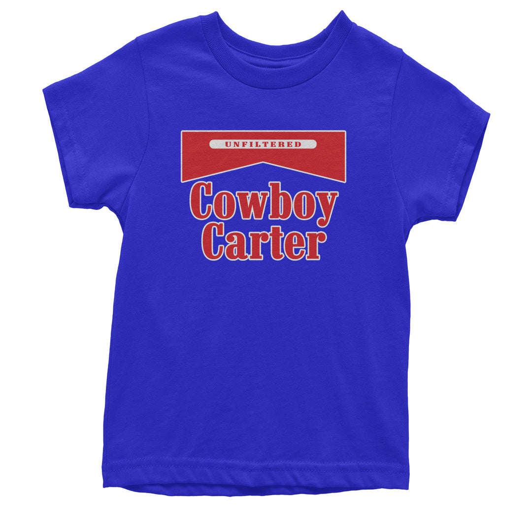 Cowboy Karter Country Act Two Youth T-shirt Royal Blue