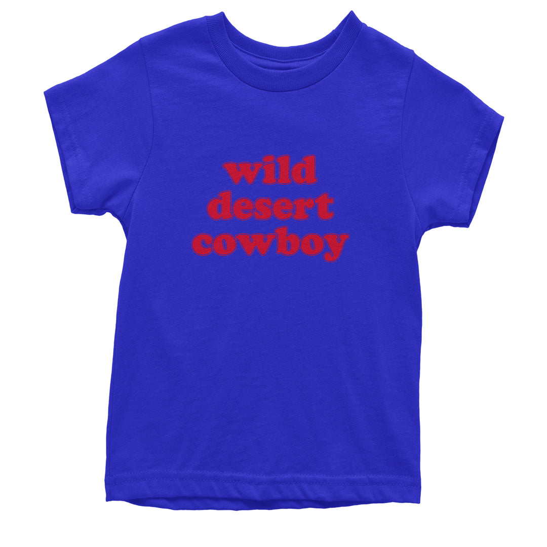 Wild Desert Cowboy Country Youth T-shirt Royal Blue