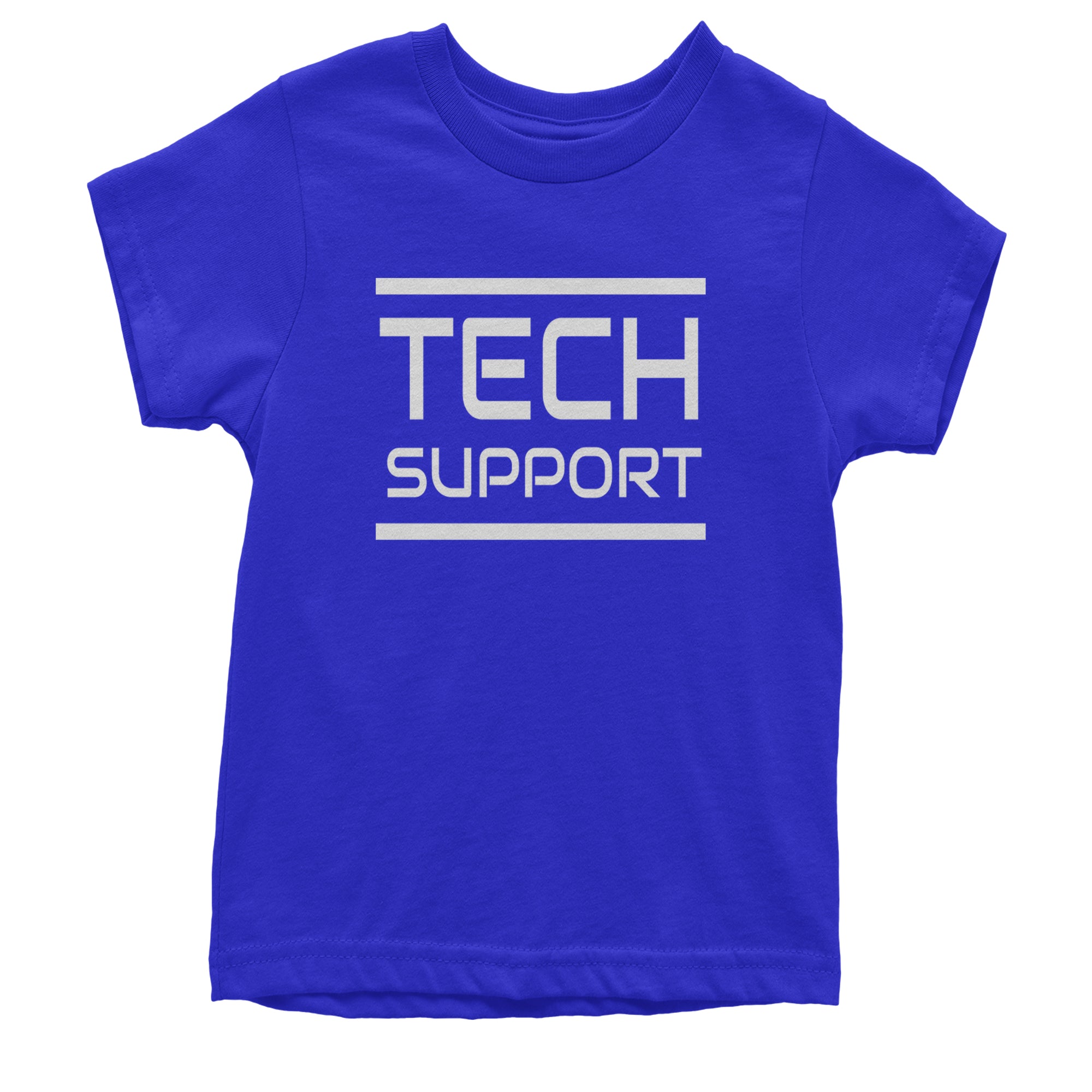 Tech Support Technologist IT Youth T-shirt Royal Blue