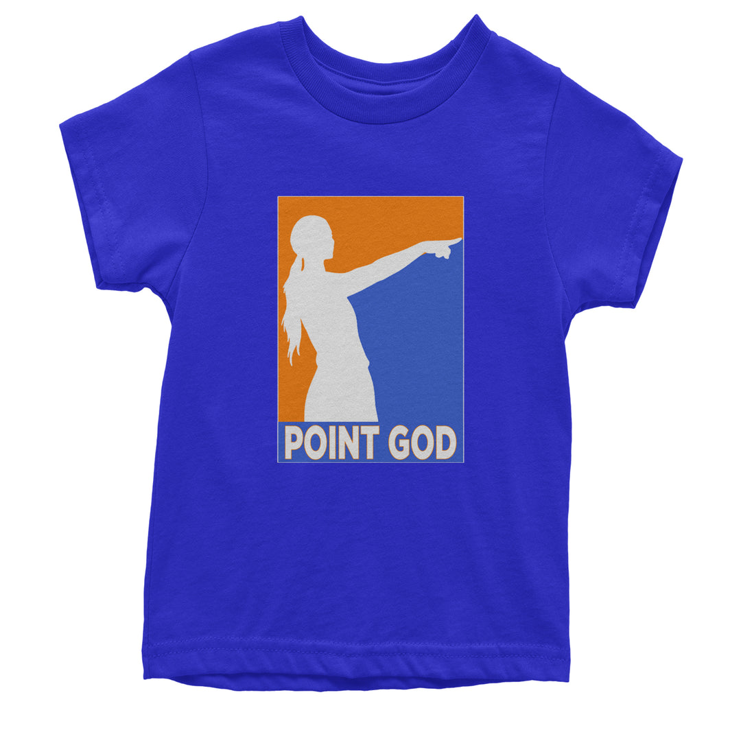 Point God Cunningham Basketball Pointing Meme  Youth T-shirt Royal Blue