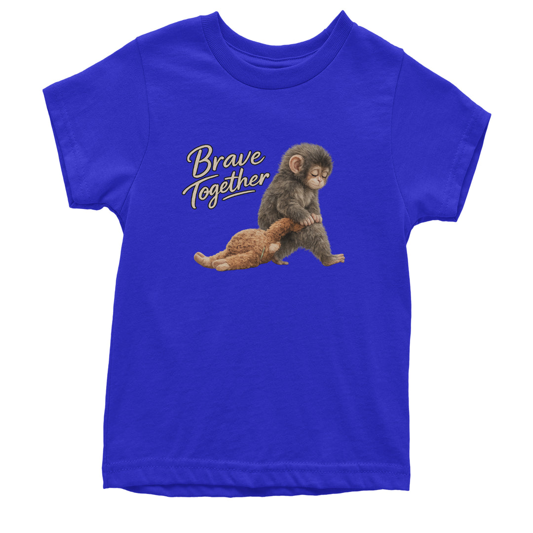 Punch Brave Together Stuffed Animal Youth T-shirt Royal Blue