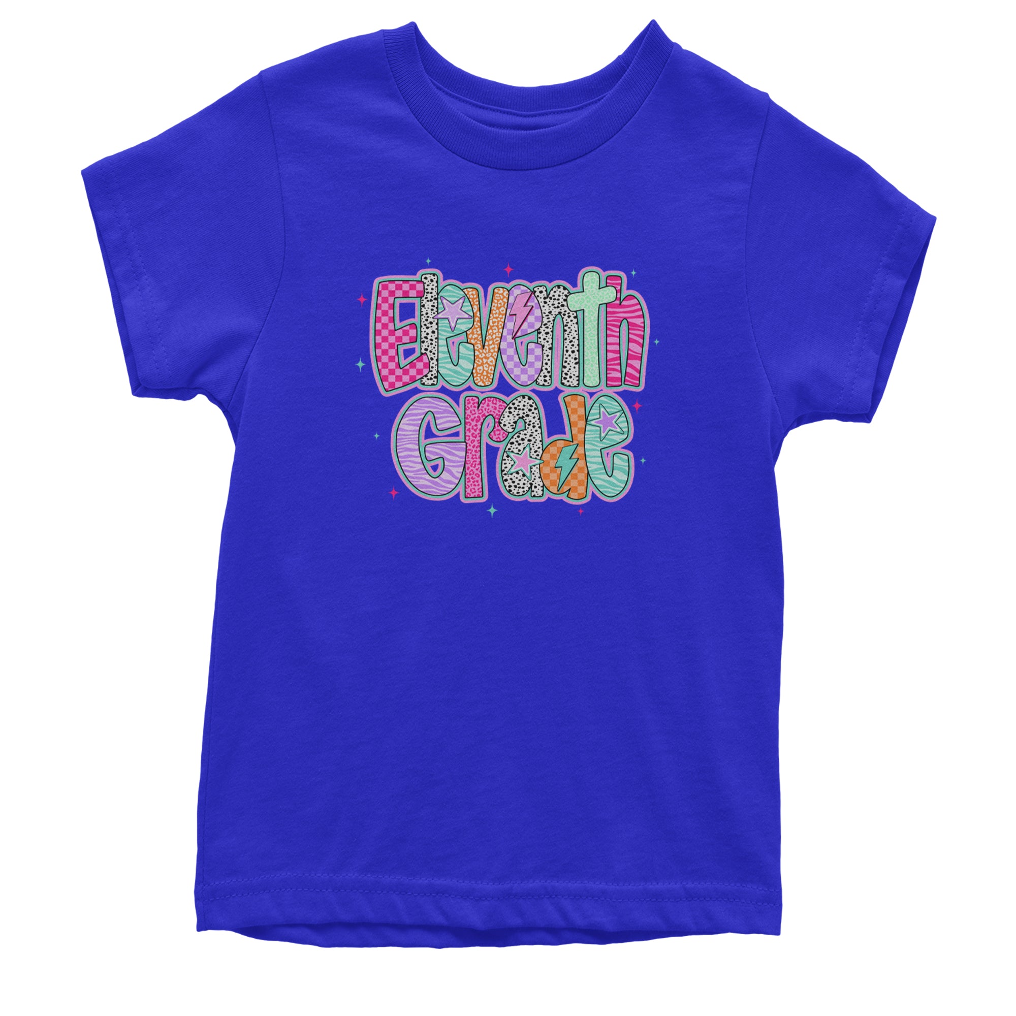 Eleventh Grade Extra Colorful Back to School Youth T-shirt Royal Blue