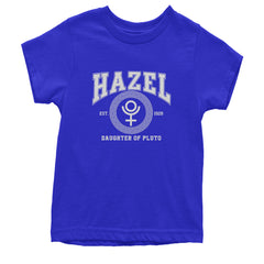 Hazel Daughter of Pluto Roman Gold Youth T-shirt Royal Blue