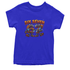 67 Lava Lightning Six Seven Meme Youth T-shirt Royal Blue