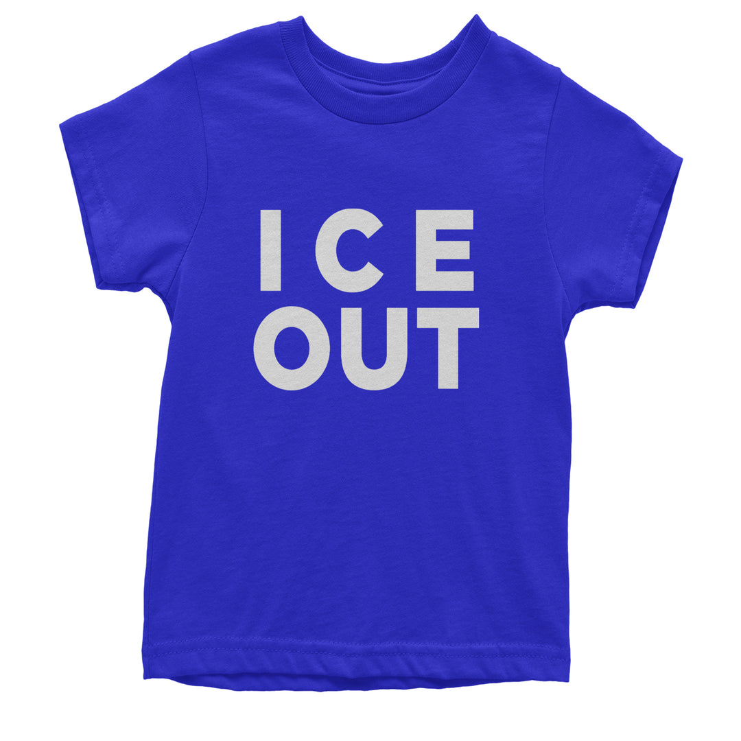 Ice Out Protest Youth T-shirt Royal Blue
