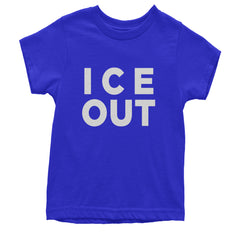 Ice Out Protest Youth T-shirt Royal Blue