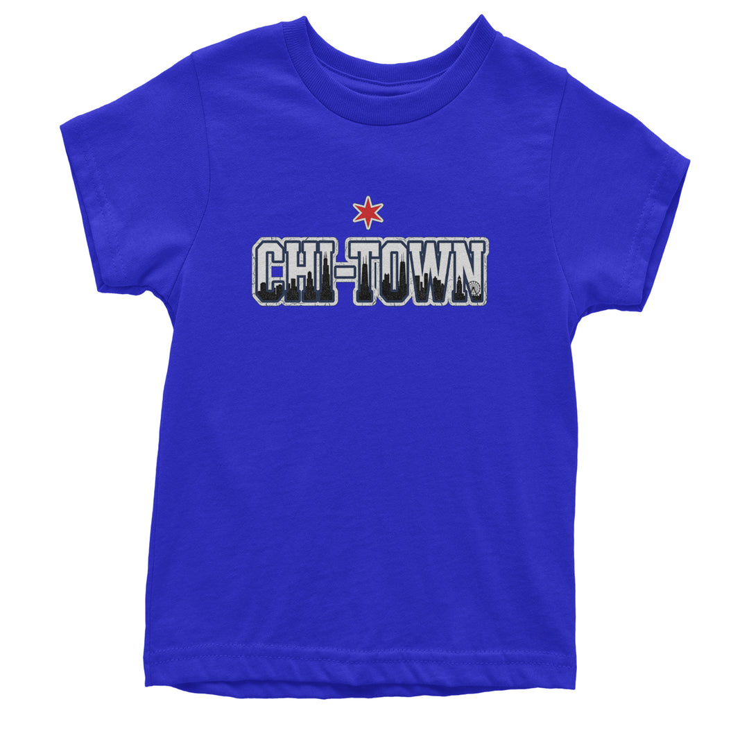 Chicago Chi-Town City Pride Youth T-shirt Royal Blue