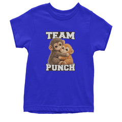 Team Punch Panchi-kun Monkey Youth T-shirt Royal Blue