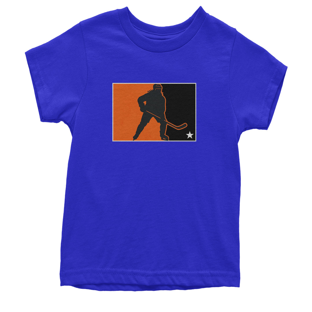 Hockey Enforcer Retro Vintage Youth T-shirt Royal Blue