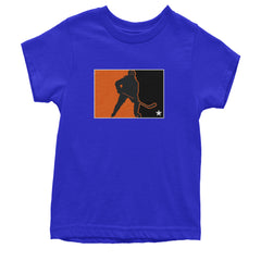 Hockey Enforcer Retro Vintage Youth T-shirt Royal Blue