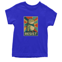 Resist Portland Protest Frog Youth T-shirt Royal Blue