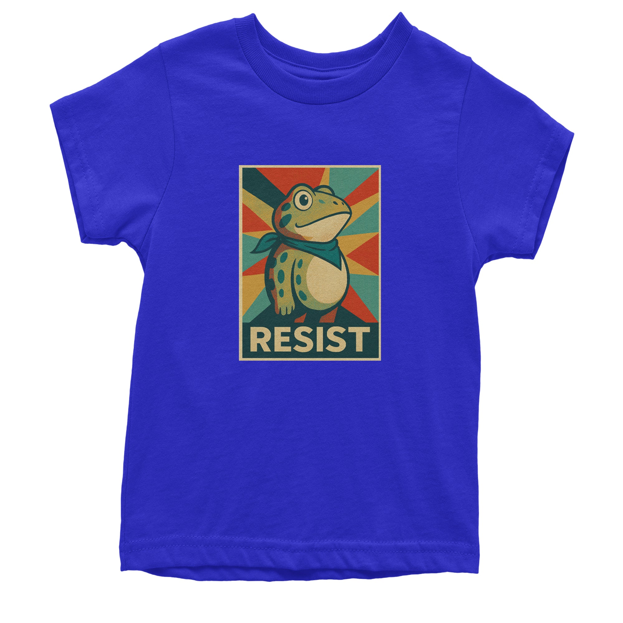 Resist Portland Protest Frog Youth T-shirt Royal Blue