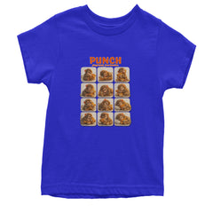 Punch Play Hard Love Harder Youth T-shirt Royal Blue