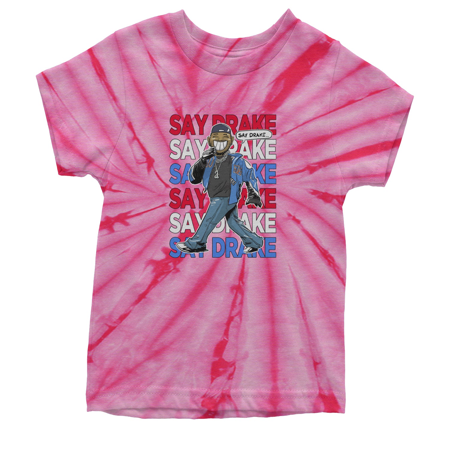 Say Drake Smiling Meme Mustard Youth T-shirt Tie-Dye Spider Pink