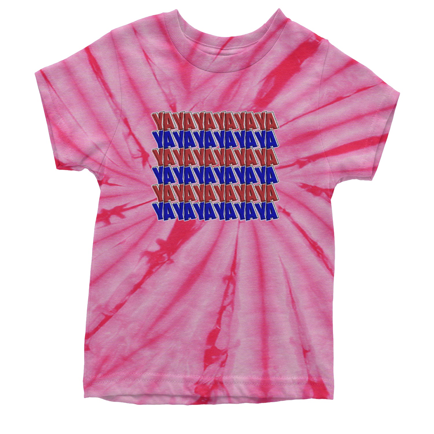 YaYaYa YaYa Cowboy Youth T-shirt Tie-Dye Spider Pink