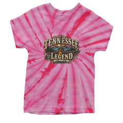 Tennessee Legend Country Music Dolly Youth T-shirt Tie-Dye Spider Pink
