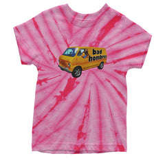 Bad Hombres Van West Chester Band Youth T-shirt Tie-Dye Spider Pink