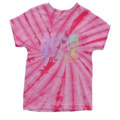 Spooky Season Cute Pastel Halloween Design Youth T-shirt Tie-Dye Spider Pink