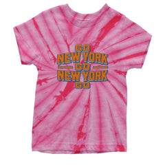 Go New York Go Basketball Youth T-shirt Tie-Dye Spider Pink