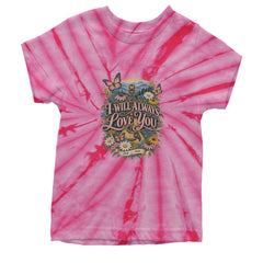 I Will Always Love You Dolly Youth T-shirt Tie-Dye Spider Pink