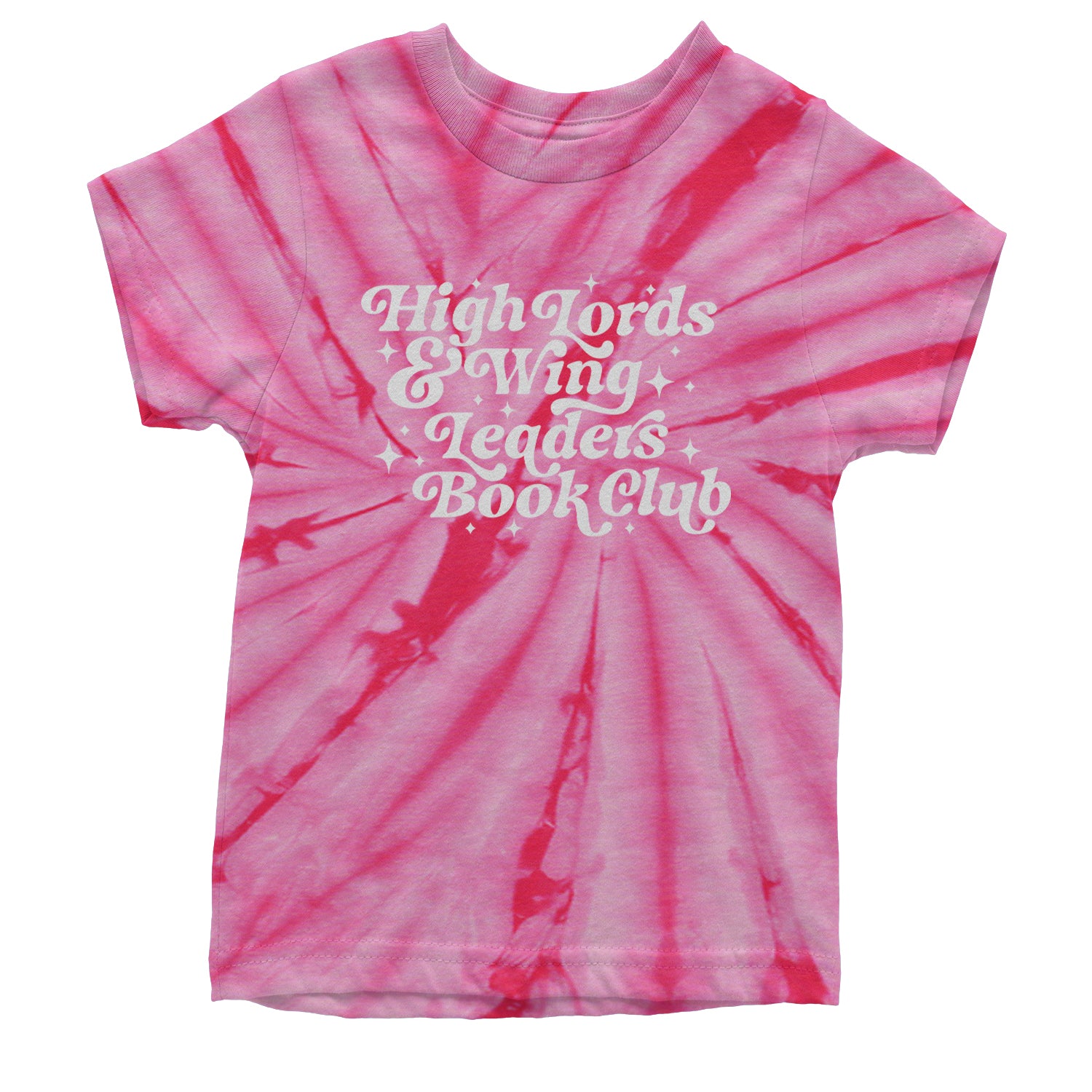 High Lords and Wingleaders Club Romantasy Youth T-shirt Tie-Dye Spider Pink