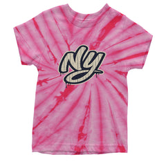 NYC New York City Grunge Street Youth T-shirt Tie-Dye Spider Pink