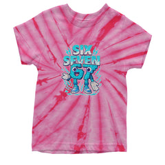 67 Brainrot Meme Slang Youth T-shirt Tie-Dye Spider Pink
