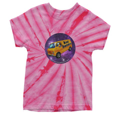 Bad Hombres Space West Chester Band Youth T-shirt Tie-Dye Spider Pink