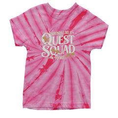 Sounds Like A Quest Squad To Me Empyrean Youth T-shirt Tie-Dye Spider Pink