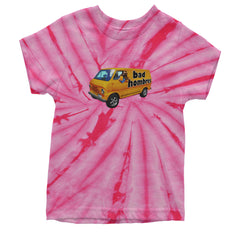 Bad Hombres Van West Chester Band Youth T-shirt Tie-Dye Spider Pink