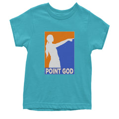 Point God Cunningham Basketball Pointing Meme  Youth T-shirt Teal