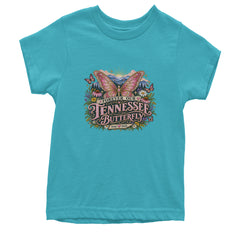 Forever Our Tennessee Butterfly Dolly Youth T-shirt Teal