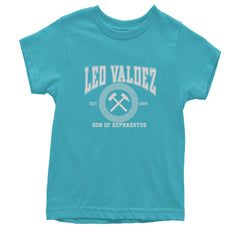 Leo Valdez Son of Hephaestus Forge Master Youth T-shirt Teal