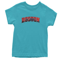 Boston City Pride Skyline Youth T-shirt Teal