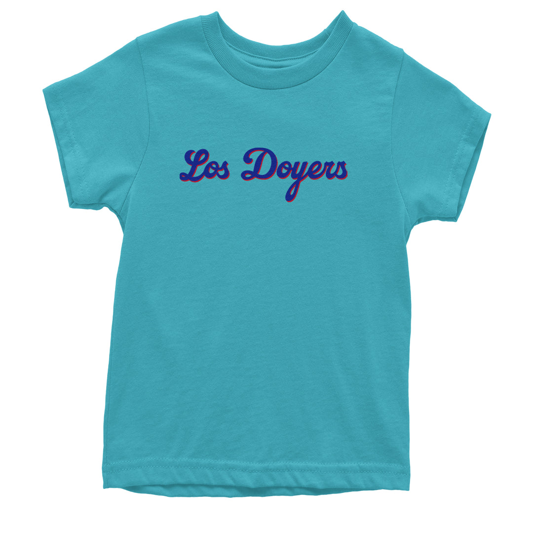 Los Doyers LA Baseball Youth T-shirt Teal