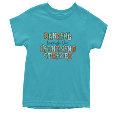 Dancing Through The Lightning Strikes Youth T-shirt Teal