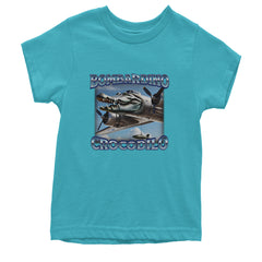 Bombardino Crocodilo Brainrot Youth T-shirt Teal