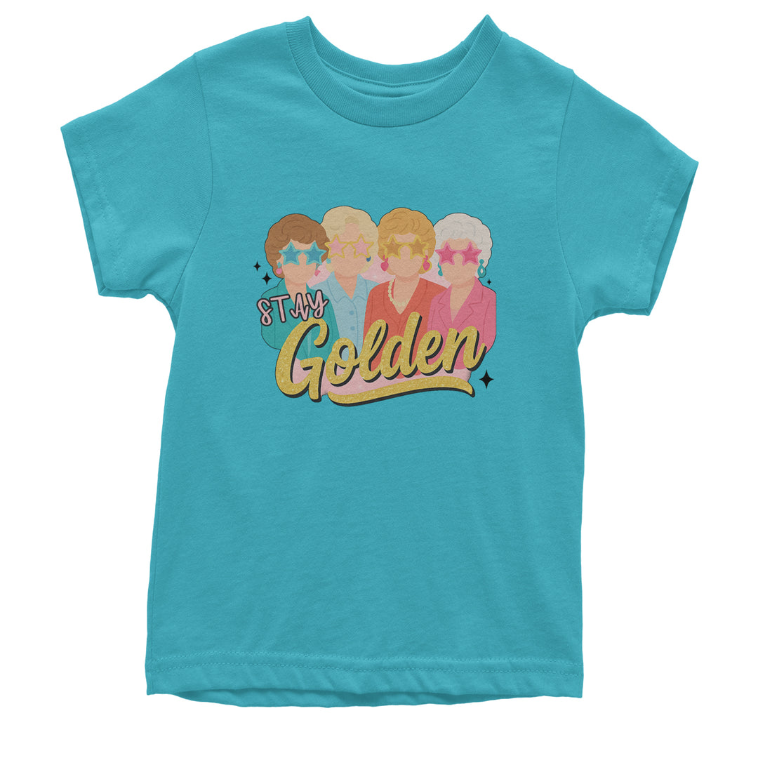 Stay Golden Girls Retro Youth T-shirt Teal