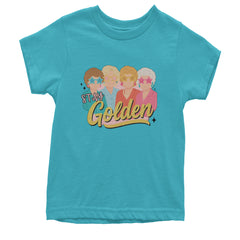 Stay Golden Girls Retro Youth T-shirt Teal
