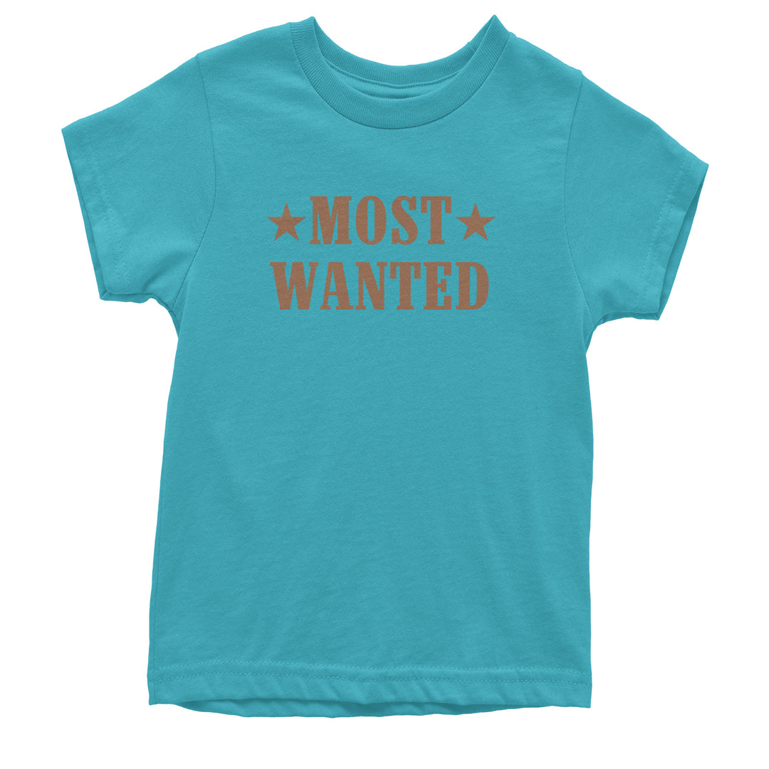 Most Wanted Cowboy Youth T-shirt Teal