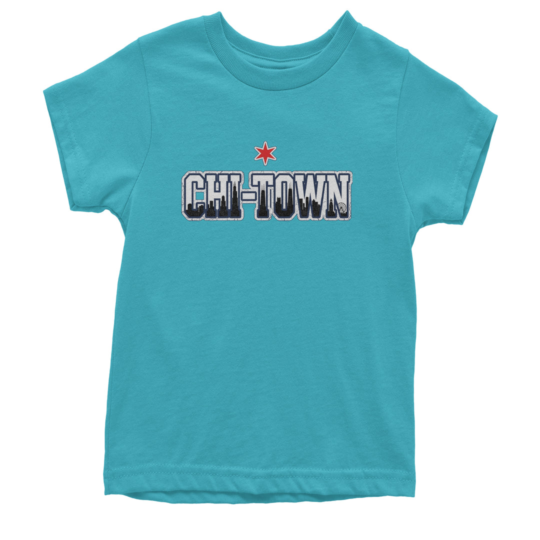 Chicago Chi-Town City Pride Youth T-shirt Teal
