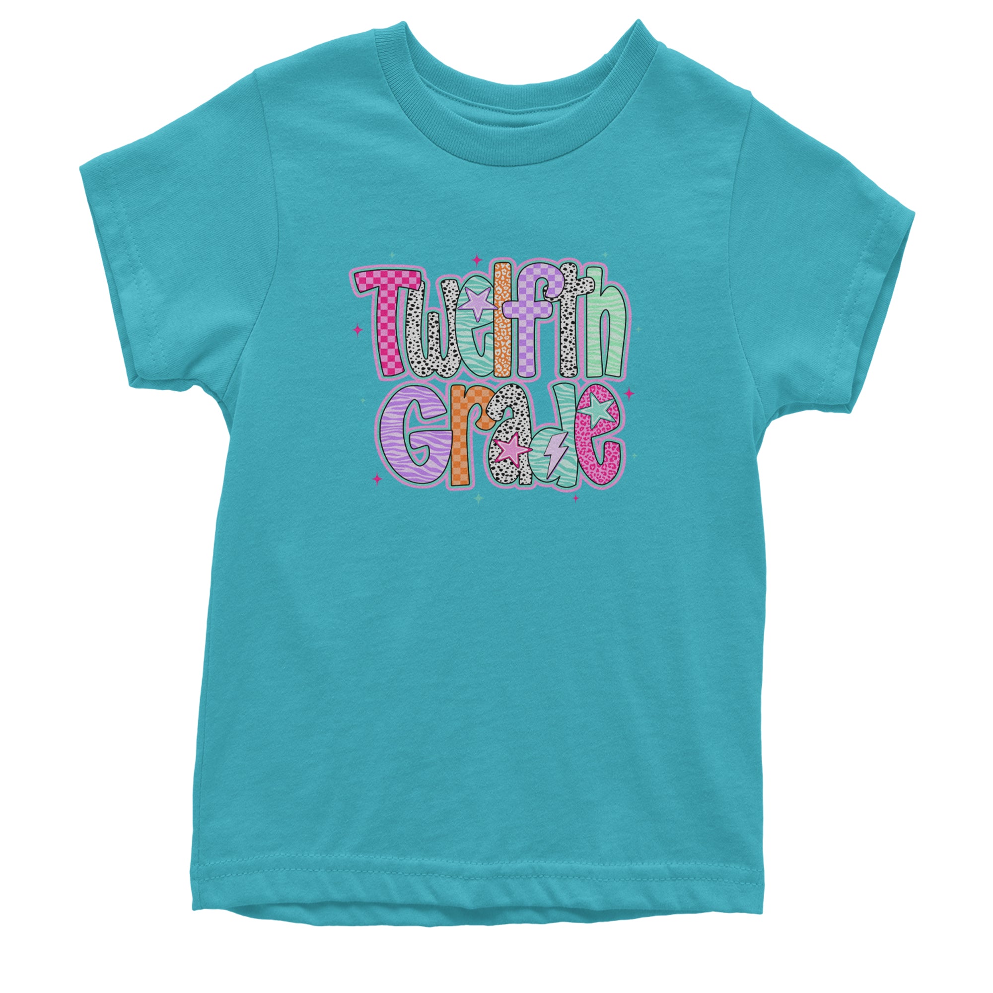 Senior Year Colorful Back to School Youth T-shirt Teal