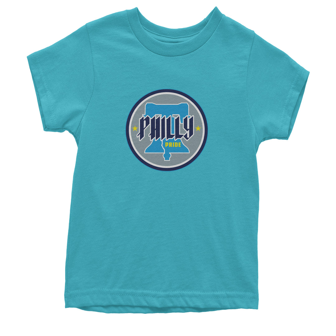 Philly Pride Liberty Bell Youth T-shirt Teal