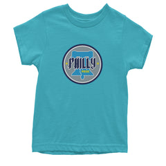 Philly Pride Liberty Bell Youth T-shirt Teal