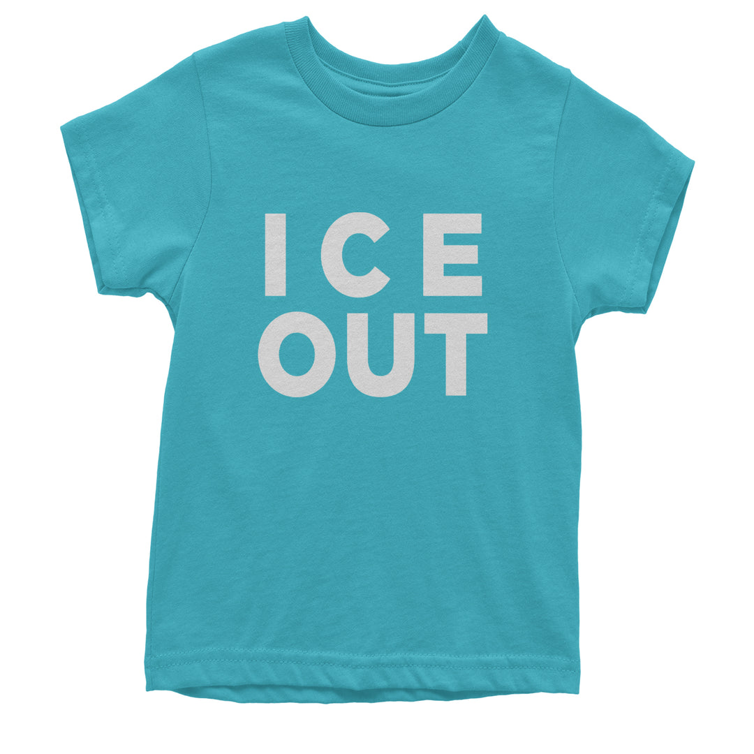 Ice Out Protest Youth T-shirt Teal